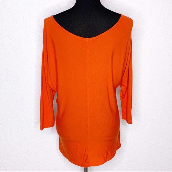 Vince red orange scoop neck tunic top size Extra Small XS - Picture 2 of 11
